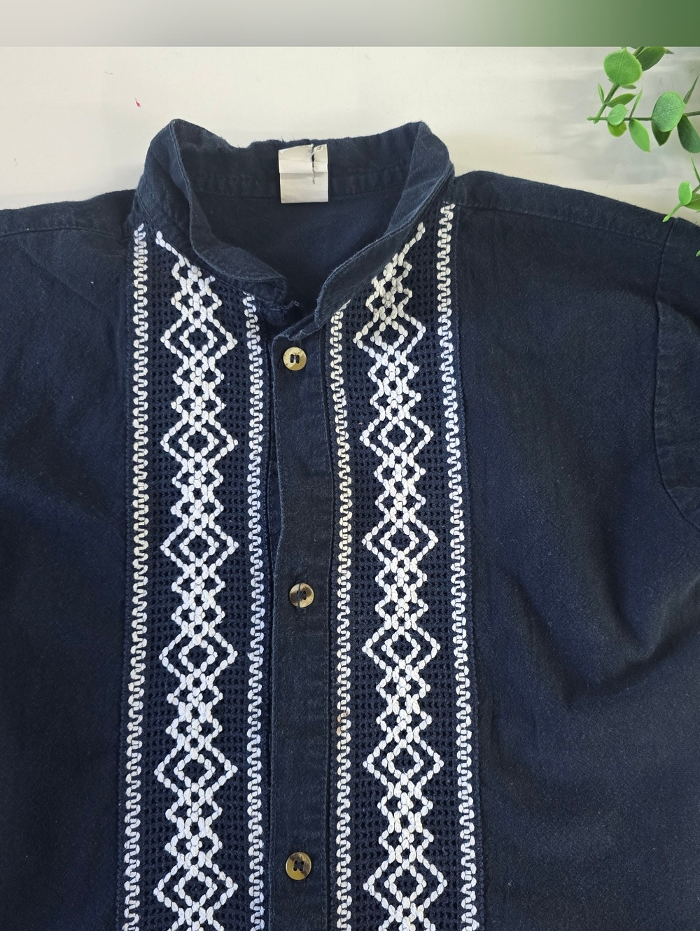 K I D S:: Boys Navy Blue Button Down Short Sleeve